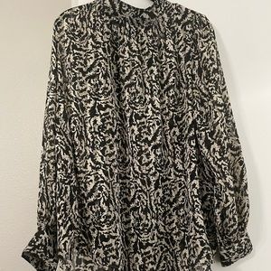 Black and ivory H&M blouse